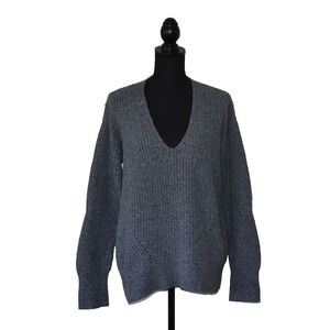 A8 Auth RAG & BONE Recycled Wool/Nylon Blend Bluish Knit Pullover Sweater Size M